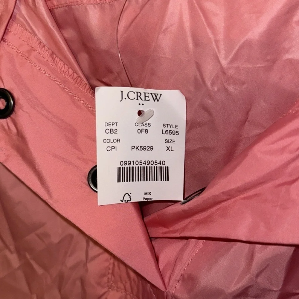 J Crew Packable Raincoat WindBreaker - size XL - NWT - B5